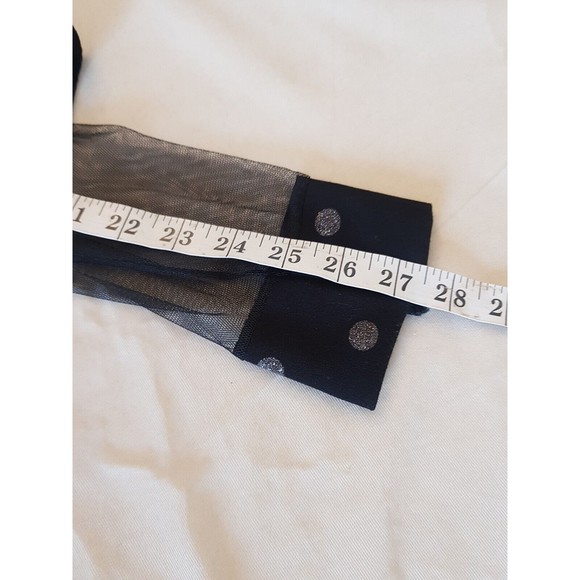 New Collection Dress Sz Medium Polka Dots Shimmer Flutter Sleeve Mesh Futuristic - Picture 12 of 13